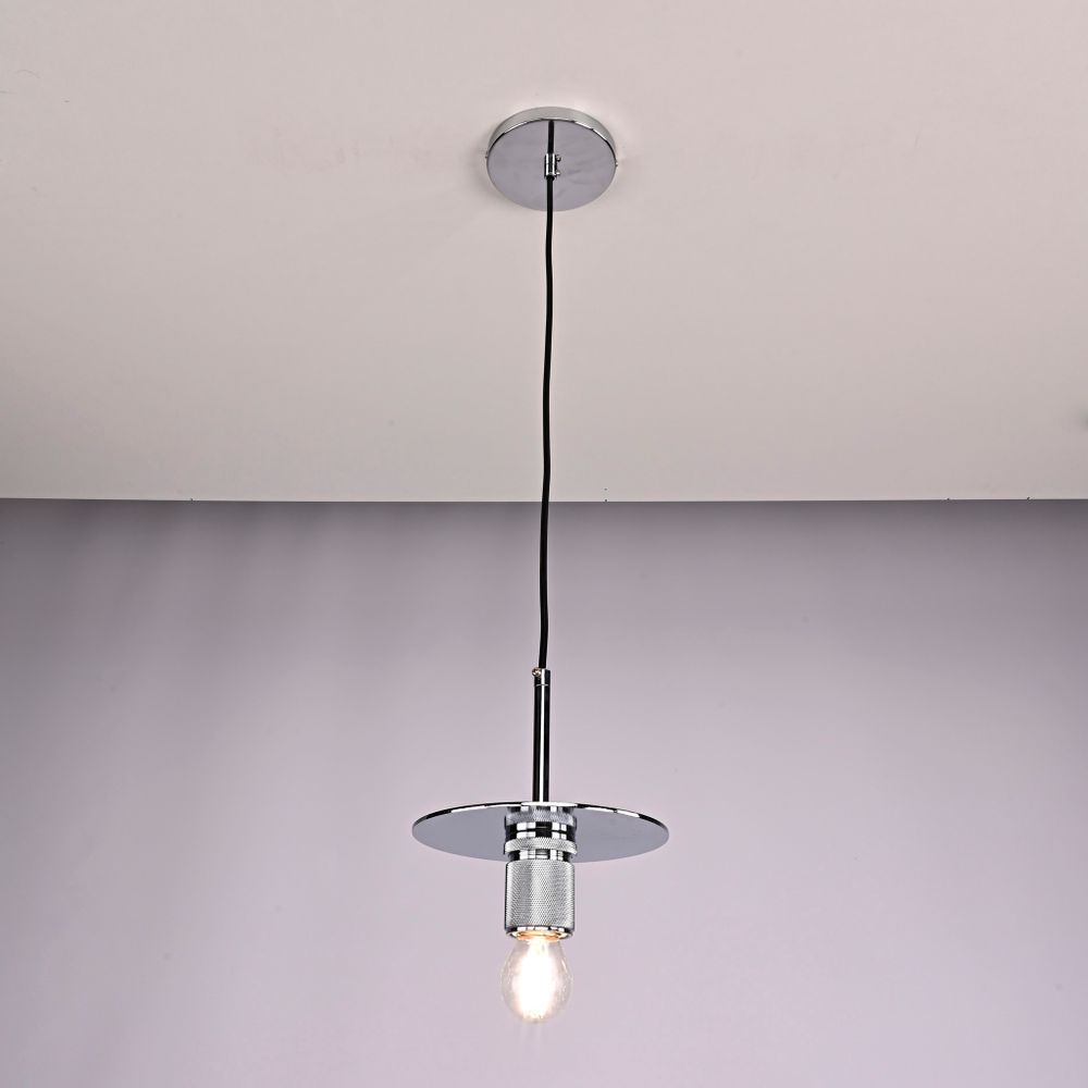 Подвесной светильник RH Utilitaire Disk Shade Pendant Silver