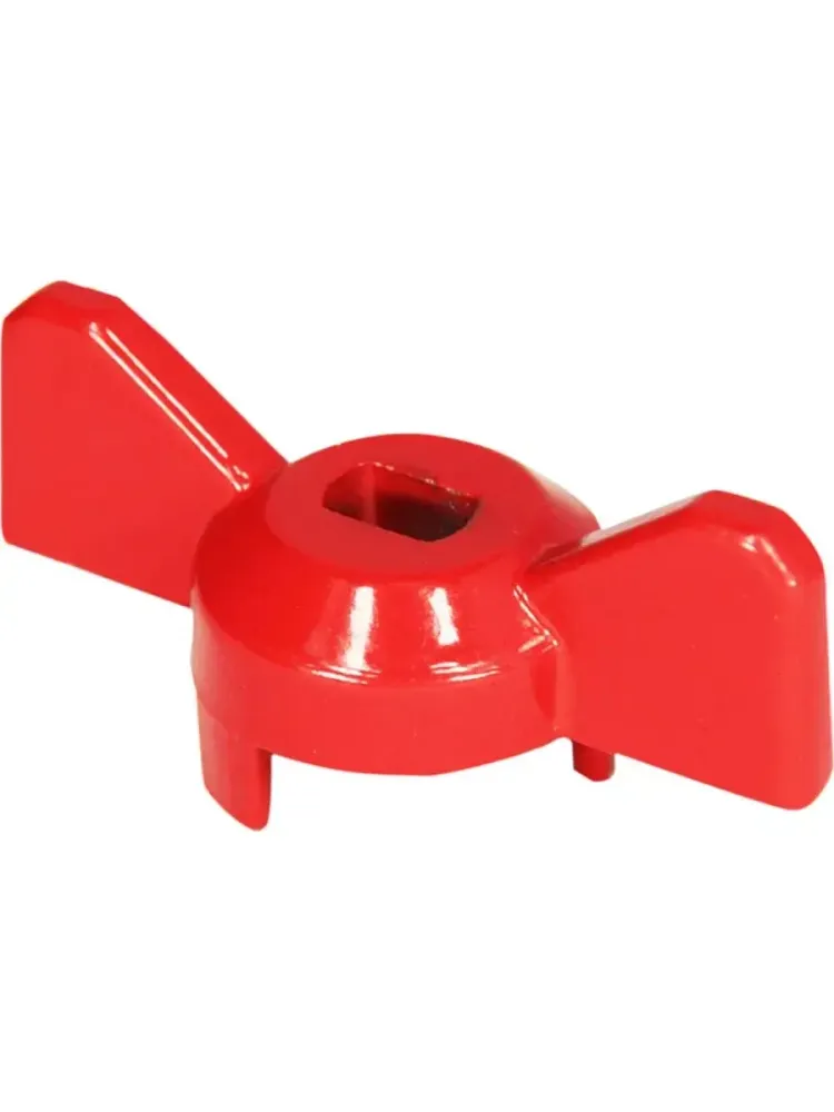 Ручка-бабочка усиленная, для крана КРАСНАЯ, 1/2"-3/4"