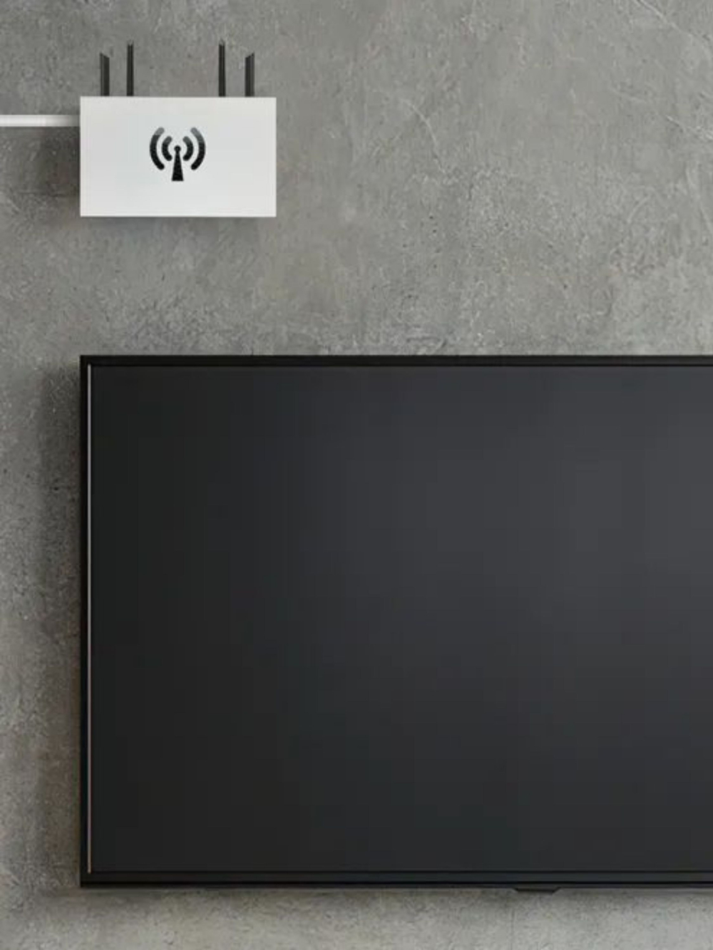 Держатель полка для роутера, цвет белый, 26х16х7см