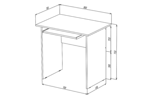 Стол Техно Ясень Шимо тёмный