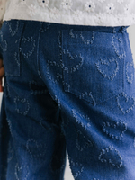 Джинсы с сердечками, Синий