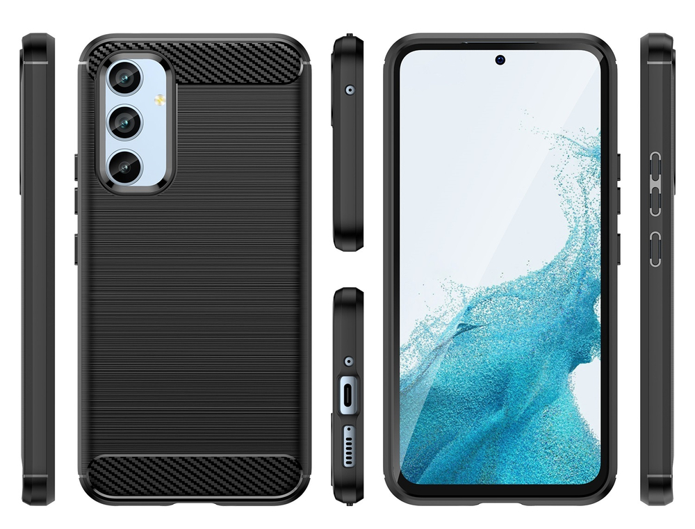 Чехол в стиле карбон для смартфона Samsung Galaxy A54 5G, серии Carbon от Caseport