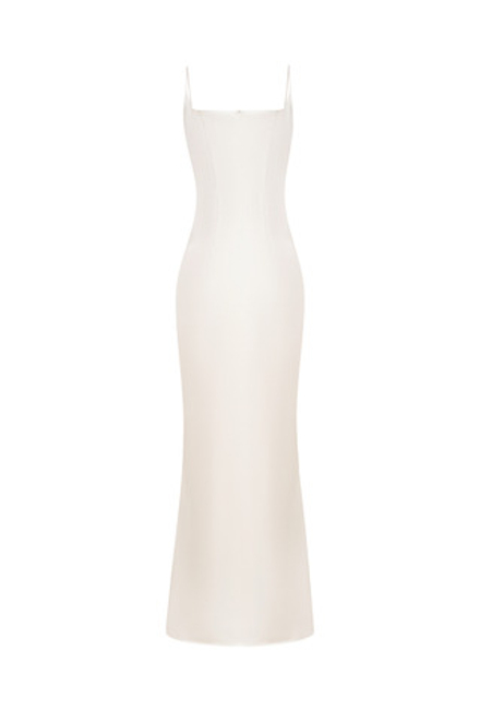 Платье макси из атласа