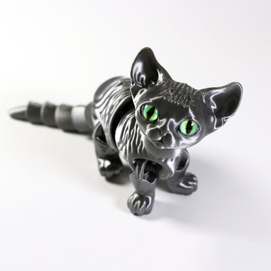 Подвижный котёнок Сфинкс, игрушка антистресс, серый