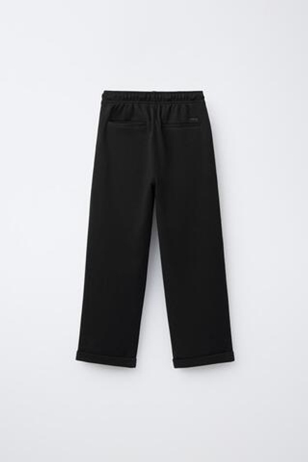 ZARA БРЮКИ COMFORT НА ШНУРКАХ, ЧЕРНЫЙ