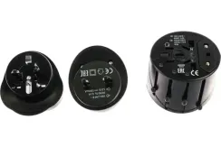 Переходник TDM 2,5A 5в1 с USB зарядкой 1000мА черный 30614