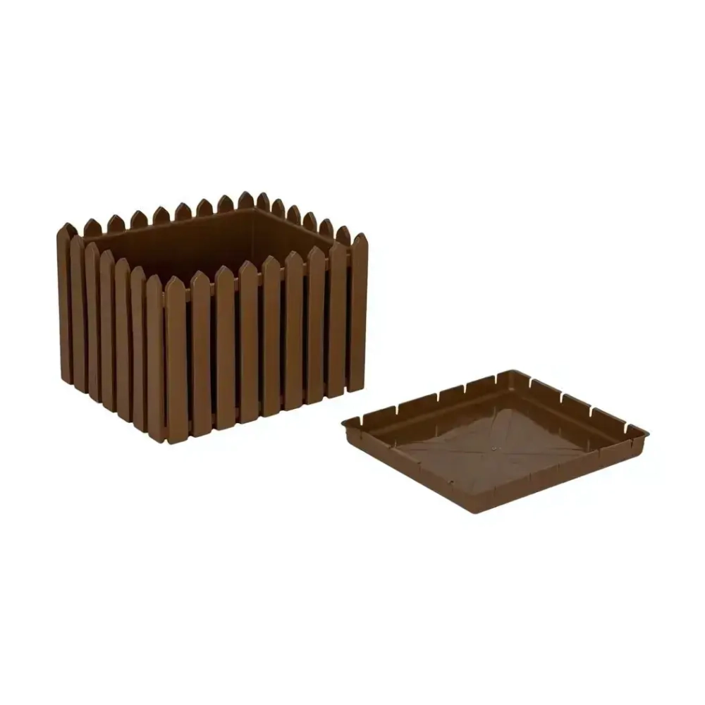 Кашпо Лардо квадратное коричневый 426х300мм