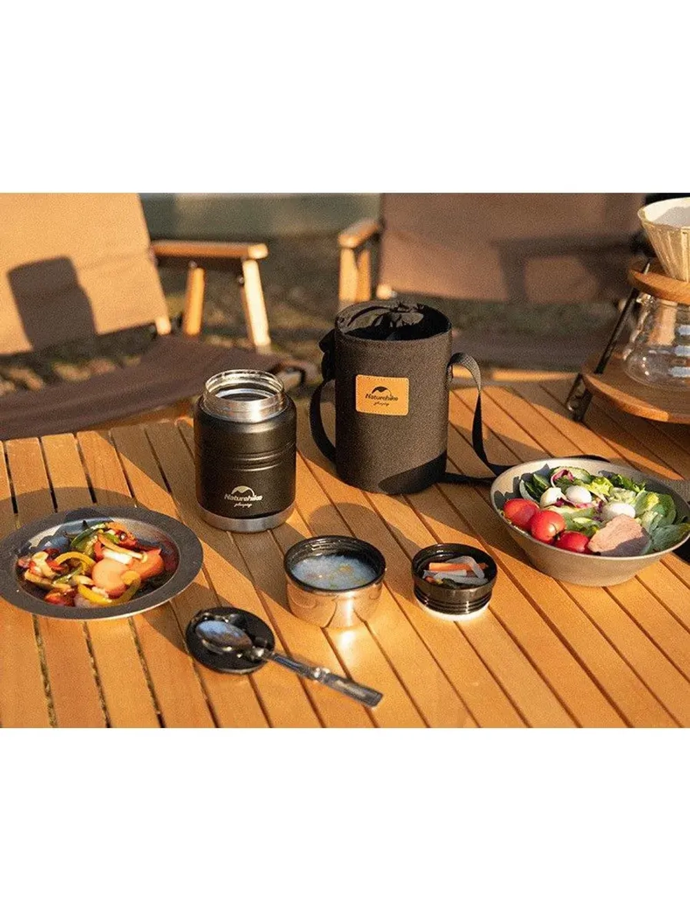 Термос NH20SJ041 750мл (для еды) черный, 6927595767481