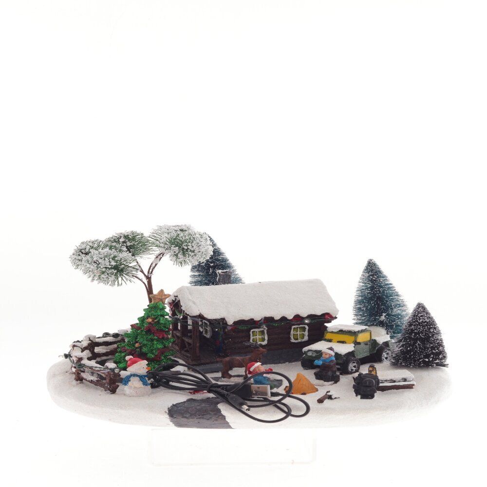 GAEM Фигурка декоративная "Рождество" (4 мелодии, подсвет, движ, 3xAA н/п, +USB), L31 W19 H1