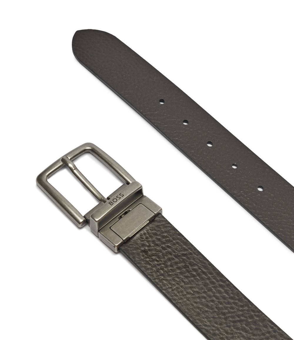 Кожаный двухсторонний ремень BOSS BLACK - черный(50503369)