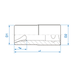 KING TONY (9TD403-17M) Головка для поврежденного крепежа, 17 мм