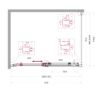 Душевой уголок BelBagno MARINO-2-AH-1-130/100-C-CR 130х100см профиль хром, стекло прозрачное