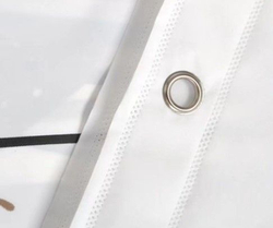 Штора для ванной комнаты и туалета тканевая занавеска для душа 180*180 см "Узор серебро"