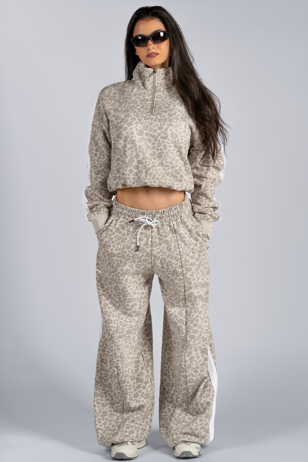 Свитшот Half-Zip Leopard Sweatshirt PRIMAL 866 Кремовый леопард