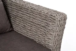 "Капучино сингл" лаунж-зона из искусственного ротанга (гиацинт), цвет серый