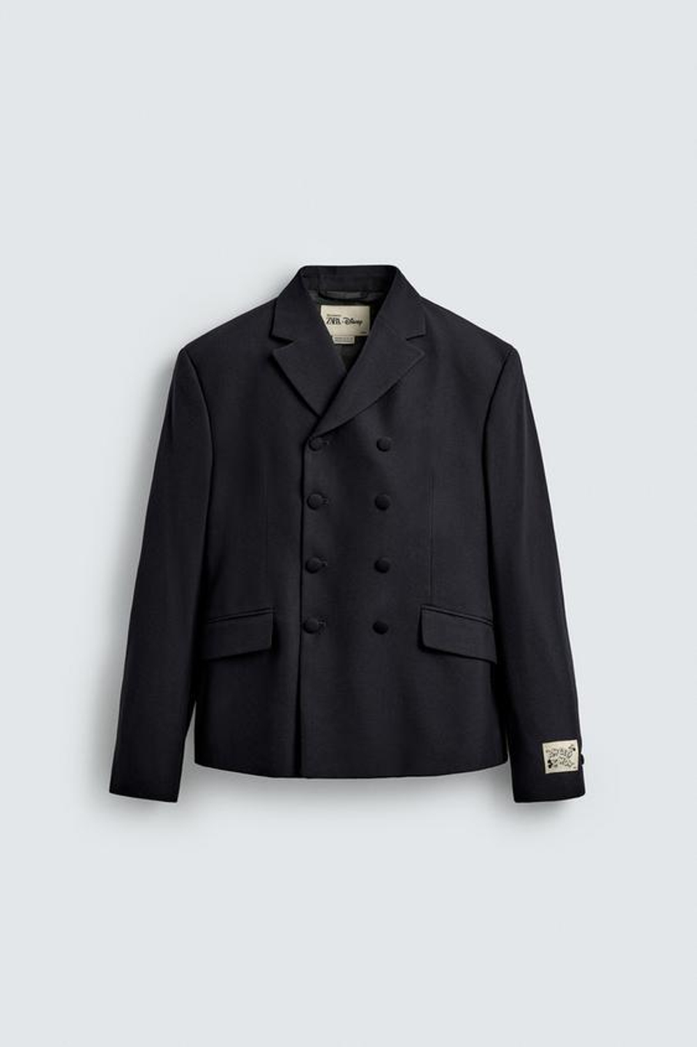 ZARA HARRY LAMBERT X DISNEY ДВУБОРТНЫЙ БЛЕЙЗЕР, МОРСКОЙ СИНИЙ