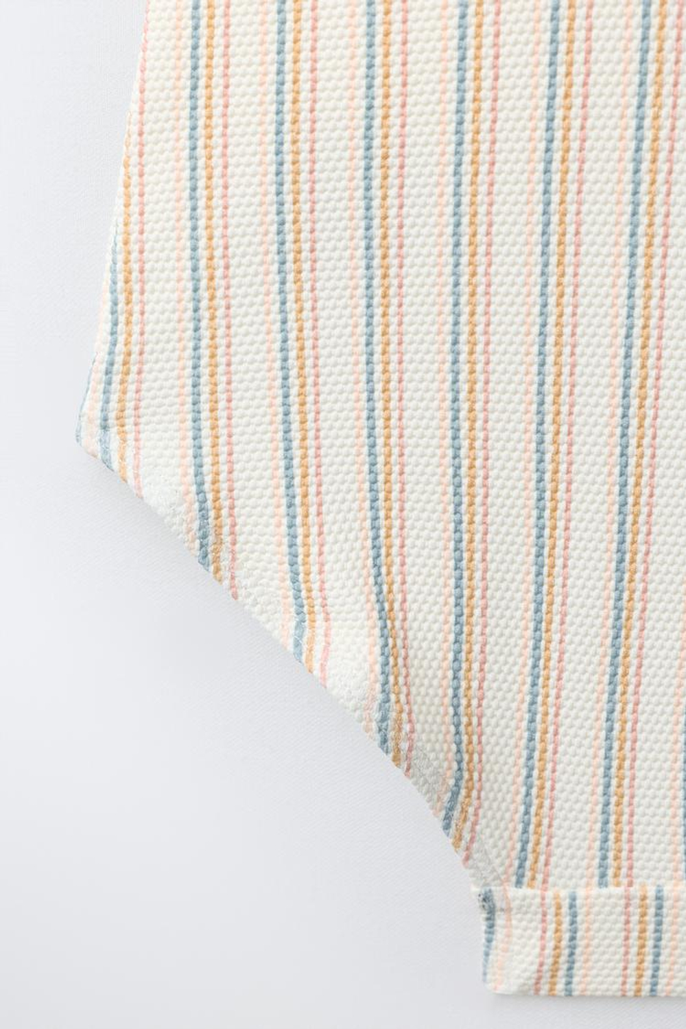 ZARA КУПАЛЬНИК С ТЕКСТУРНЫМИ ПОЛОСКАМИ, ЭКРЮ