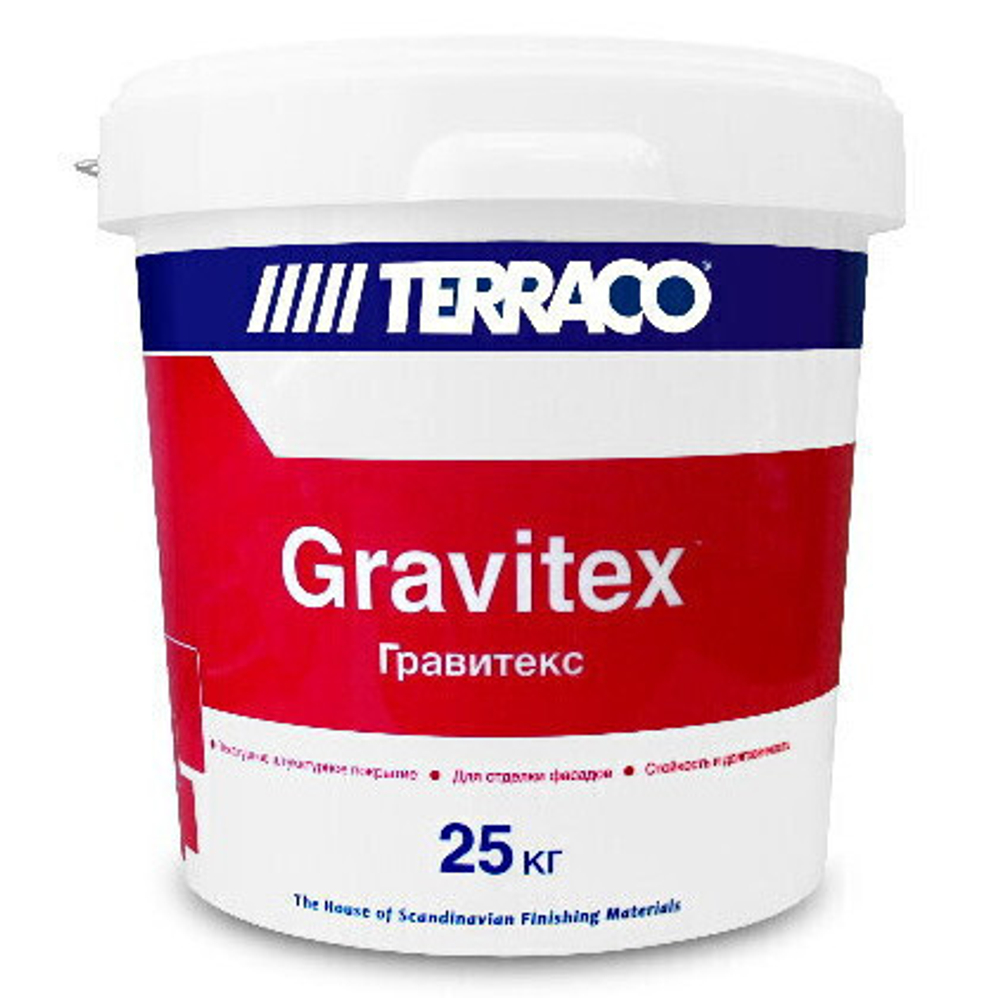 Штукатурка фасадная декоративная Terraco Gravitex XL 2 мм Короед 25 кг
