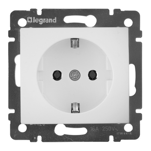 Розетка Legrand Valena с заземлением белая 774420