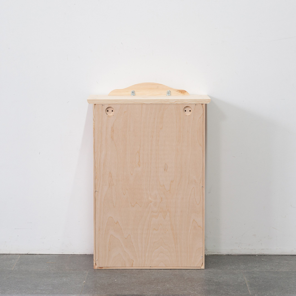 Шкаф навесной, 48х28х73, Лена, для кухни и в ванную, 1 дверь, из массива дерева, в натуральной отделке, Dipriz