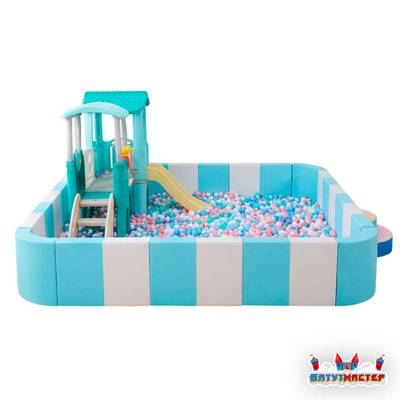 Сухой бассейн с игровым комплексом «Бирюза», 5×5×0,6 м