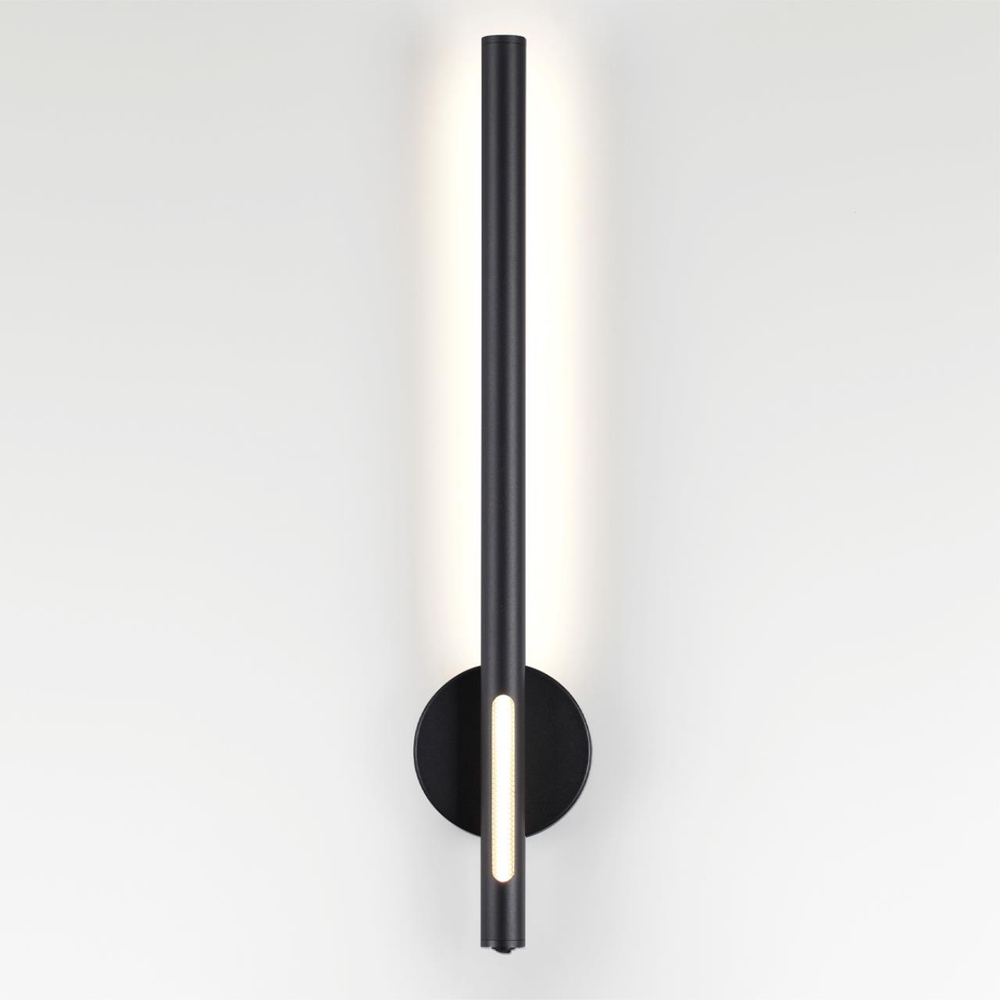 6643/10WL HIGHTECH ODL24 303 черный/металл/акрил Настенный светильник (выкл. на корпусе) IP20 LED 12W 3000K 220V MALI