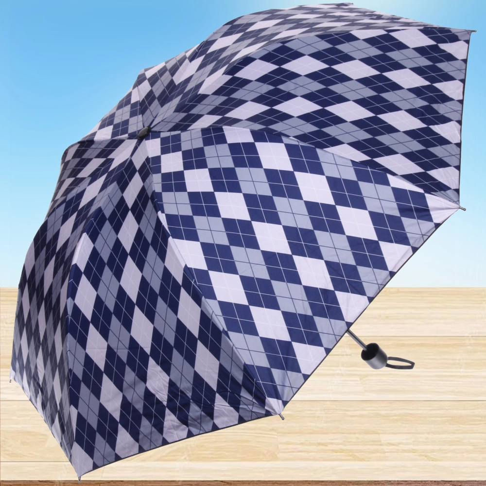 Зонт механический ветроустойчивый, матовая ручка «BESTzontik», белый ромбик, длина 25см, d-110см