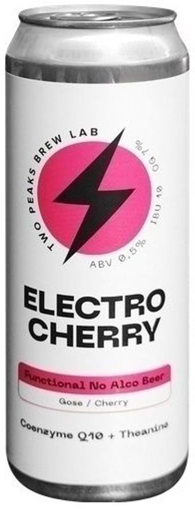Пиво Ту Пикс Электро Черри Безалкогольное / Two Peaks Electro Cherry 0.45 - банка