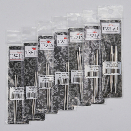 Спицы съёмные металлические 10 см. от ChiaoGoo, размеры 1,75мм. - 7мм.