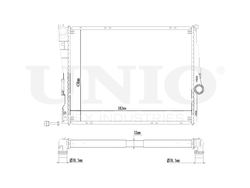 Радиатор охлаждения двигателя UNIO RAD-10097