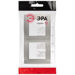 Рамка для розеток и выключателей ЭРА Серия 12 12-5002-16 на 2 поста, титан