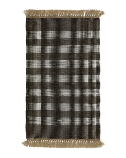 Ковер Barani из полипропилена коричневого и чёрного цвета 60 x 90 см