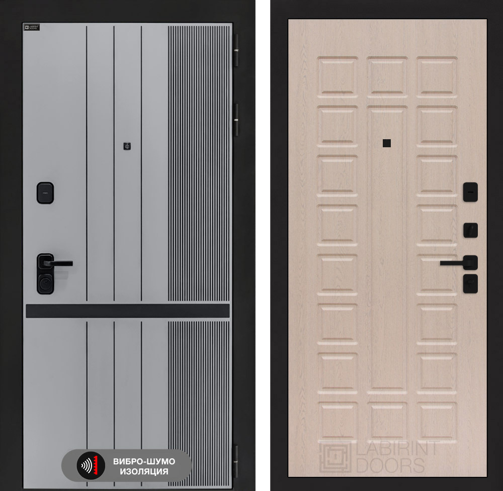 Входная дверь Лабиринт SKYLAB - 04 Беленый дуб