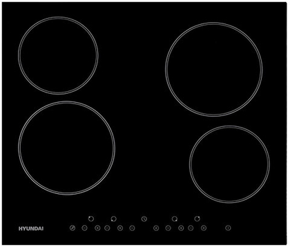 Варочная поверхность Hyundai HHE 6450 BG черный