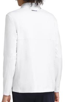 Теннисная футболка Wilson Elevate Performance 1/2 Zip - White