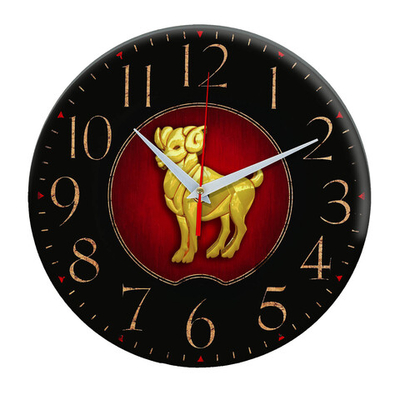 Часы настенные "Знаки зодиака" Золотой Овен Декор для дома, подарок