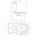 Унитаз-компакт "Альбано" R ЖС Инкоэр безободковый (ниж.подв.,гор.выпуск,сид.дюро.м2кн.арм.) КЕРАМИН