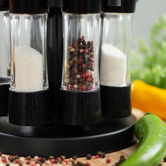 Набор ёмкостей для специй 8 шт. Kamille КМ-7051 на круглой подставке