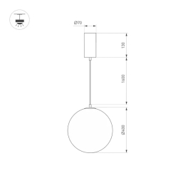 Светильник SP-SILKA-HANG-R400-12W Warm2700 (WH, 330 deg, 230V) (Arlight, IP20 Натуральный шелк, 3 года) 056880