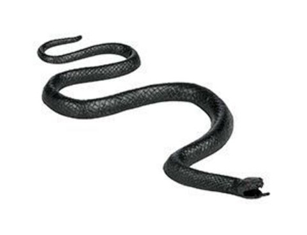Змея черная, пластик, 24 см, 1 шт.