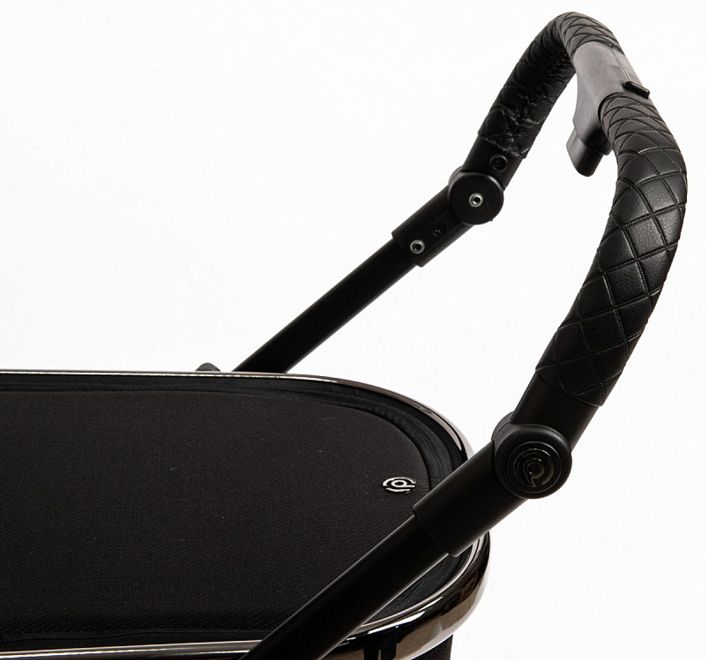 Детская коляска Peppy Tecla 3 в 1 с автокреслом Rise Shadow Black Chrome Edition (Черный)