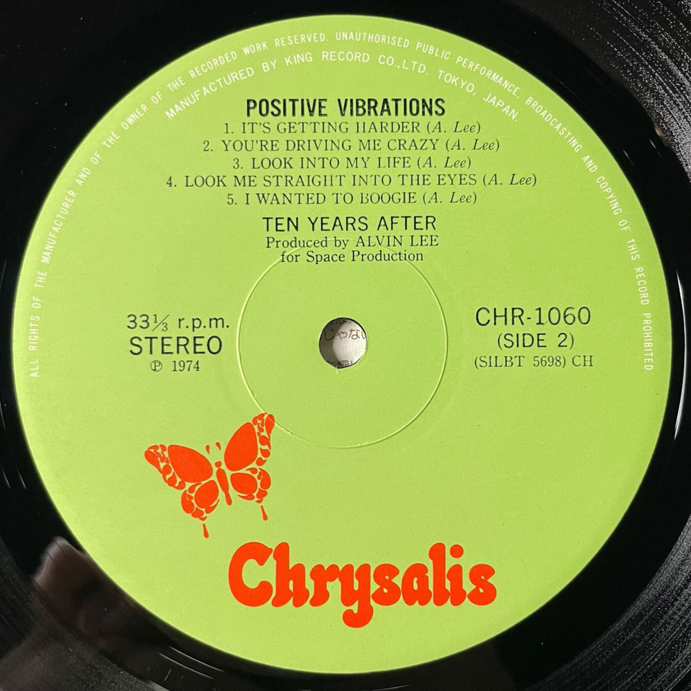 Винтажная виниловая пластинка LP Ten Years After Positive Vibrations (Japan 1974) (Obi) Nowhere To Run