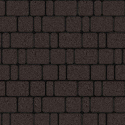 Тротуарная плитка КЛАССИКО - Стандарт Коричневый, комплект из 3 видов плит