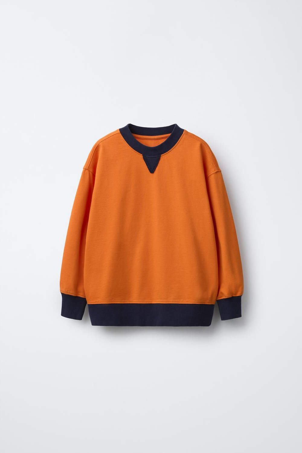 ZARA КОМБИНИРОВАННЫЙ ЛОНГСЛИВ, ОРАНЖЕВЫЙ