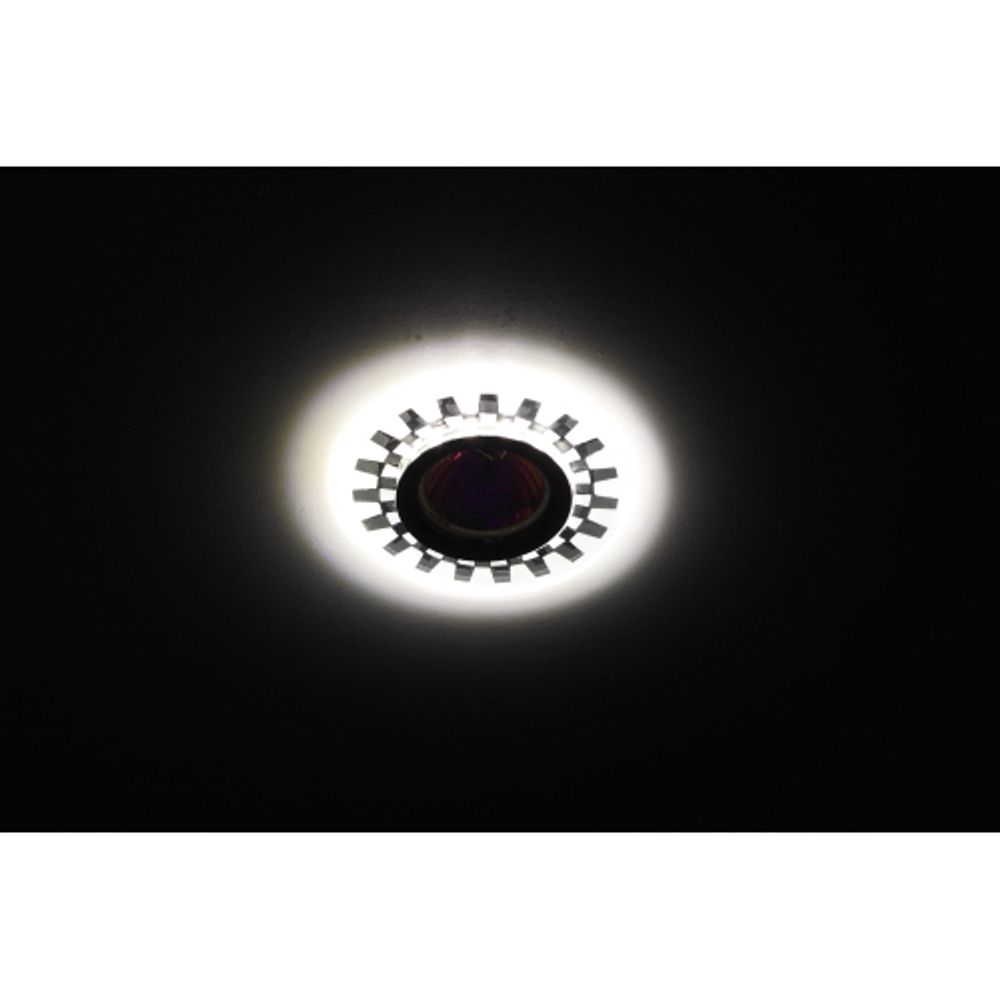 Светильник встраиваемый cо светодиодной подсветкой ЭРА DK LD47 SL под лампу MR16 GU5.3 зеркальный | Встраиваемые LED светильники