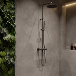 Душевая термостатическая система без излива с регулировкой высоты TZAR 345401RM250NM чёрный