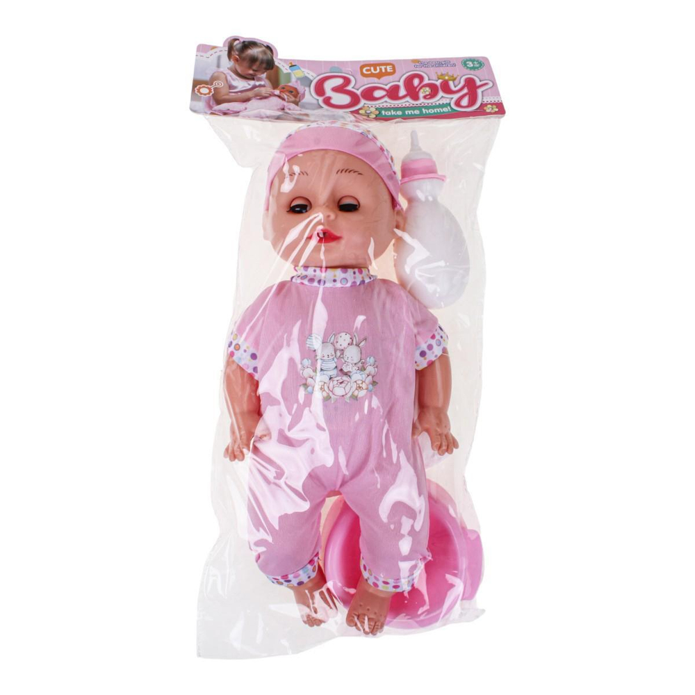 Пупс функциональный с аксесс., пакет 1104A