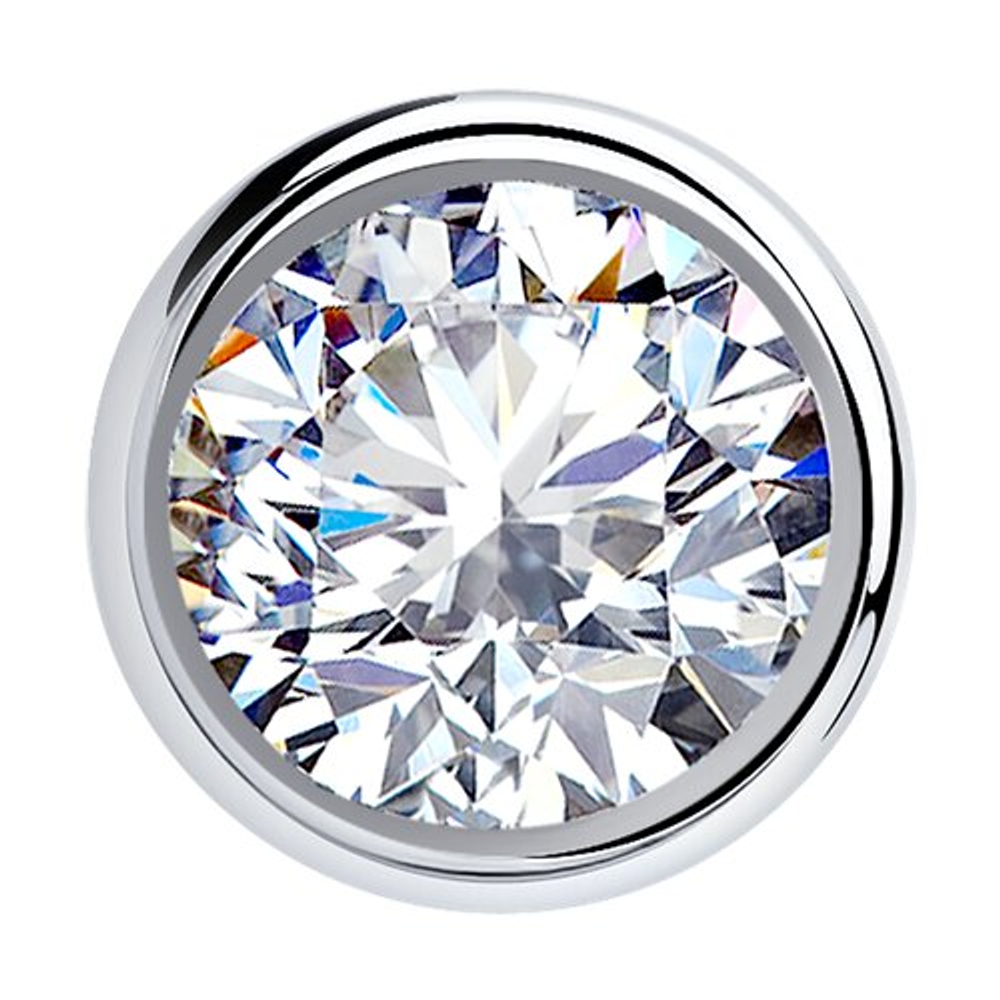 Подвеска из серебра с фианитами