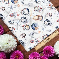 Ткань интерлок зверьки в космосе