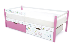 Детская кровать тахта Бельмарко Svogen лаванда-белый лисята